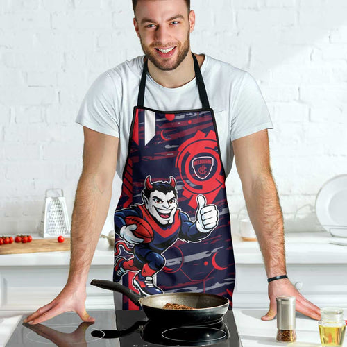 Melbourne Demons Apron Mascot Cartoon Football Illustration Style