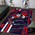 Melbourne Demons Area Rug Mascot Cartoon Football Illustration Style