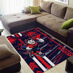 Melbourne Demons Area Rug Mascot Cartoon Football Illustration Style