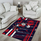 Melbourne Demons Area Rug Mascot Cartoon Football Illustration Style