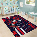 Melbourne Demons Area Rug Mascot Cartoon Football Illustration Style