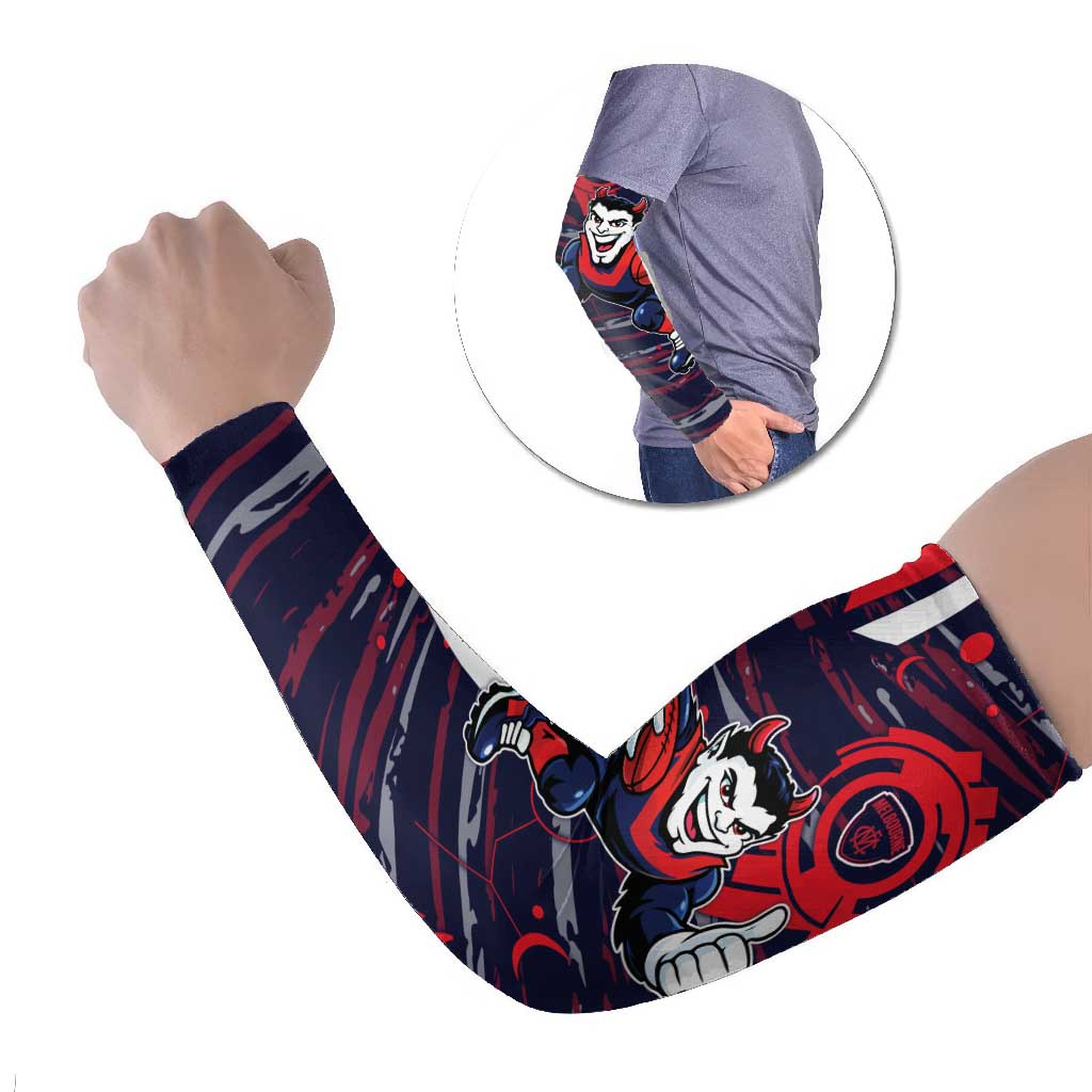 Melbourne Demons Arm Sleeves Mascot Cartoon Football Illustration Style