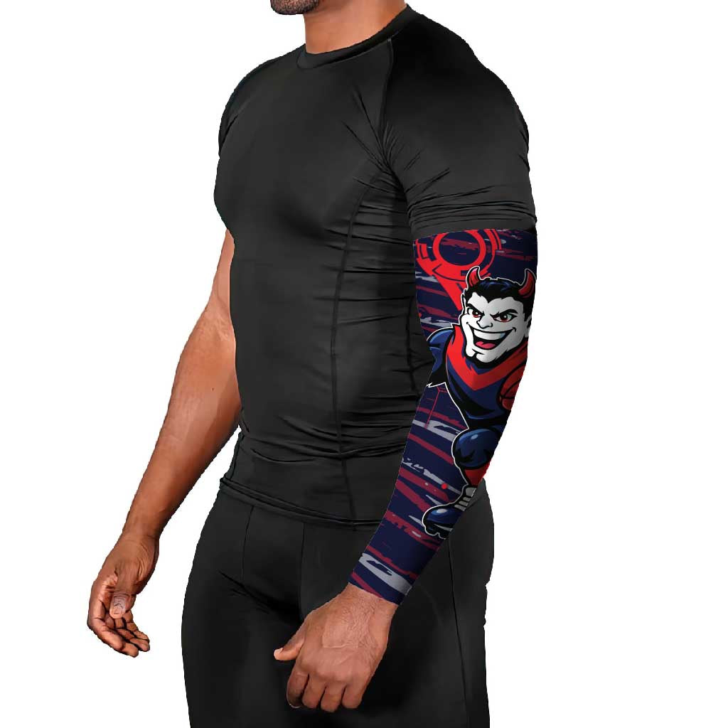 Melbourne Demons Arm Sleeves Mascot Cartoon Football Illustration Style