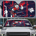 Melbourne Demons Auto Sun Shade Mascot Cartoon Football Illustration Style