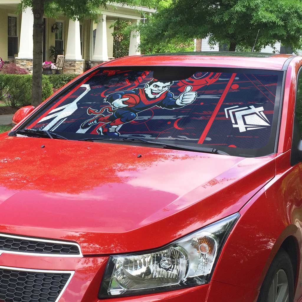 Melbourne Demons Auto Sun Shade Mascot Cartoon Football Illustration Style