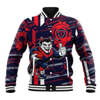 Melbourne Demons Baseball Jacket Mascot Cartoon Football Illustration Style