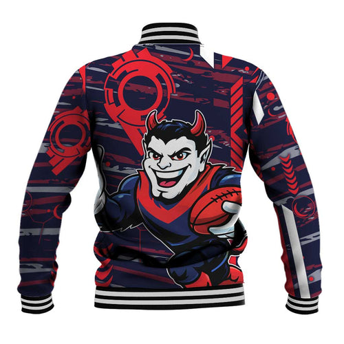 Melbourne Demons Baseball Jacket Mascot Cartoon Football Illustration Style