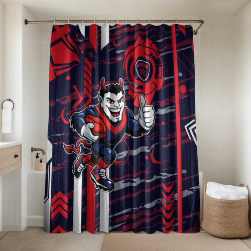 Melbourne Demons Bathroom Set Mascot Cartoon Football Illustration Style