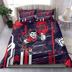 Melbourne Demons Bedding Set Mascot Cartoon Football Illustration Style