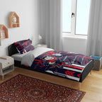 Melbourne Demons Bedding Set Mascot Cartoon Football Illustration Style