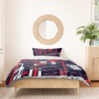 Melbourne Demons Bedding Set Mascot Cartoon Football Illustration Style