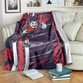 Melbourne Demons Blanket Mascot Cartoon Football Illustration Style