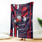 Melbourne Demons Blanket Mascot Cartoon Football Illustration Style