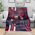 Melbourne Demons Blanket Mascot Cartoon Football Illustration Style