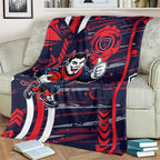 Melbourne Demons Blanket Mascot Cartoon Football Illustration Style