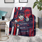 Melbourne Demons Blanket Mascot Cartoon Football Illustration Style