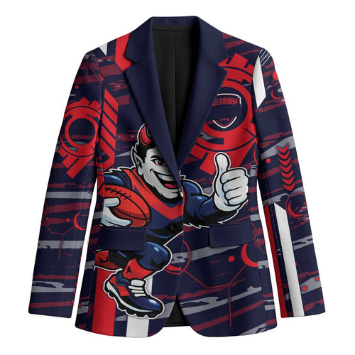 Melbourne Demons Blazer Mascot Cartoon Football Illustration Style
