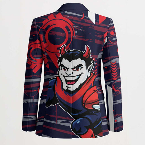 Melbourne Demons Blazer Mascot Cartoon Football Illustration Style
