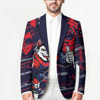 Melbourne Demons Blazer Mascot Cartoon Football Illustration Style