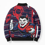 Melbourne Demons Bomber Puffer Jacket Mascot Cartoon Football Illustration Style