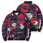 Melbourne Demons Bomber Puffer Jacket Mascot Cartoon Football Illustration Style