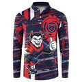 Melbourne Demons Button Sweatshirt Mascot Cartoon Football Illustration Style