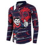 Melbourne Demons Button Sweatshirt Mascot Cartoon Football Illustration Style