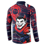 Melbourne Demons Button Sweatshirt Mascot Cartoon Football Illustration Style