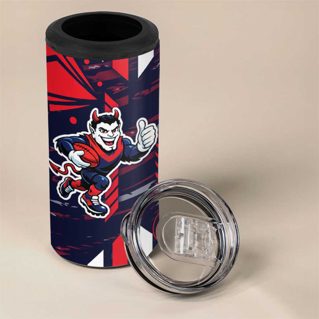 Melbourne Demons 4 in 1 Can Cooler Tumbler Mascot Cartoon Football Illustration Style