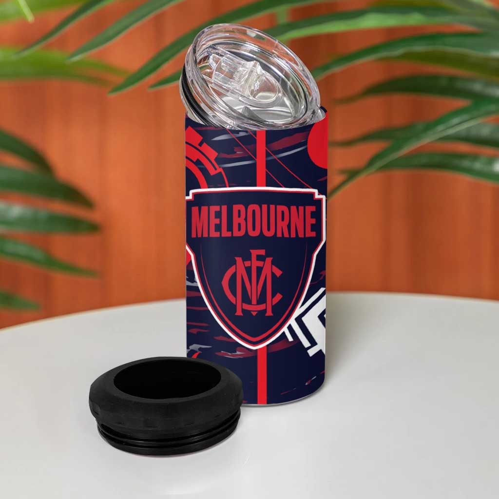 Melbourne Demons 4 in 1 Can Cooler Tumbler Mascot Cartoon Football Illustration Style