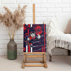Melbourne Demons Canvas Wall Art Mascot Cartoon Football Illustration Style