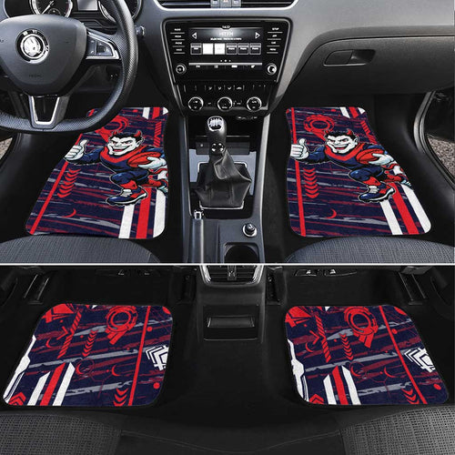 Melbourne Demons Car Mats Mascot Cartoon Football Illustration Style