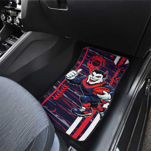 Melbourne Demons Car Mats Mascot Cartoon Football Illustration Style