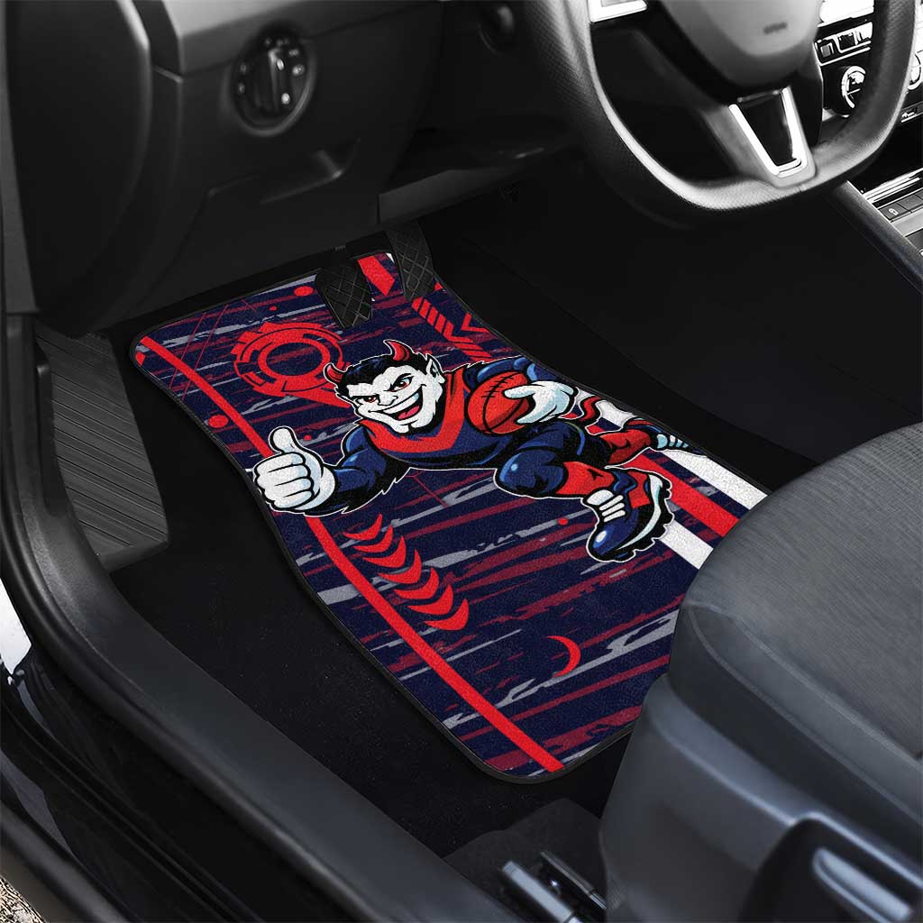 Melbourne Demons Car Mats Mascot Cartoon Football Illustration Style