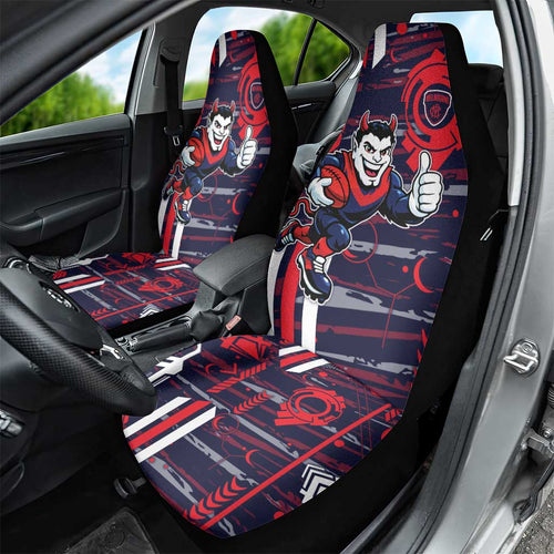 Melbourne Demons Car Seat Cover Mascot Cartoon Football Illustration Style