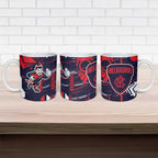 Melbourne Demons Ceramic Mug Mascot Cartoon Football Illustration Style