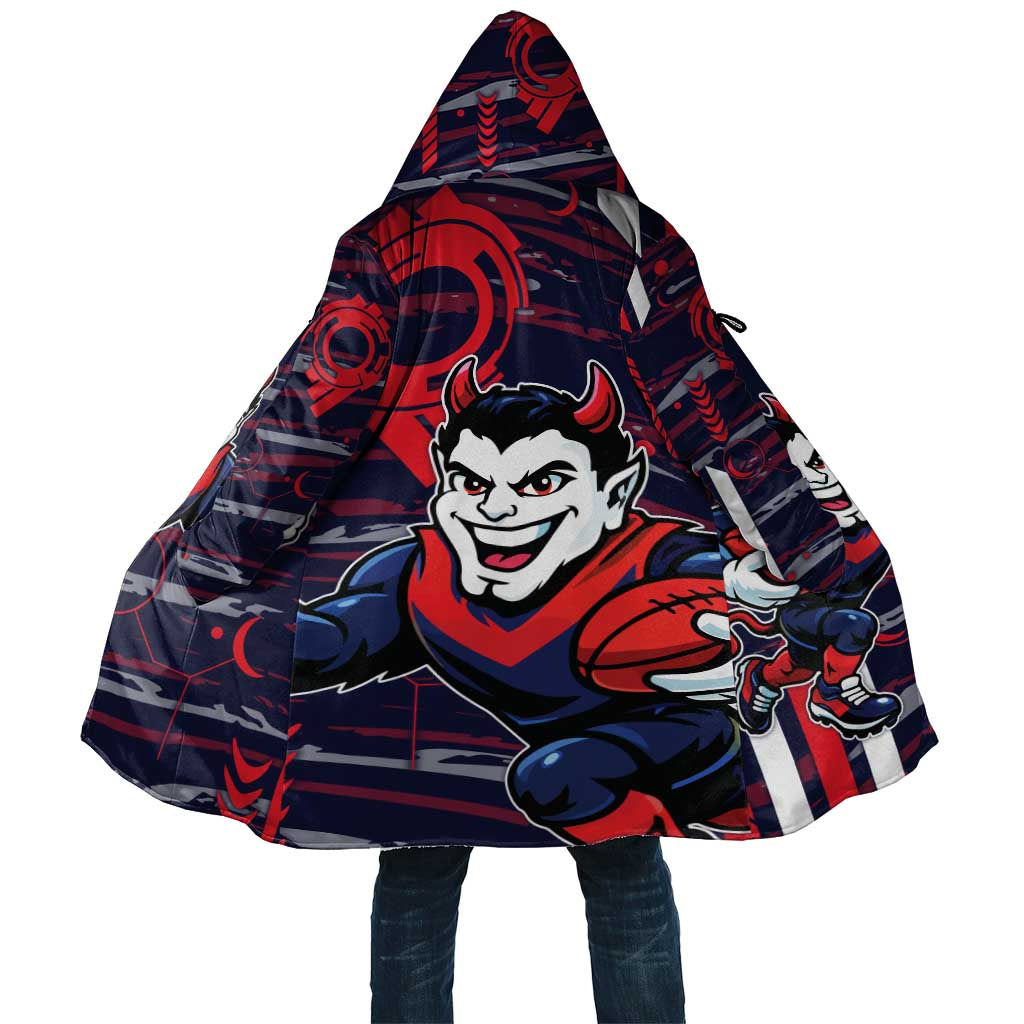 Melbourne Demons Cloak Mascot Cartoon Football Illustration Style