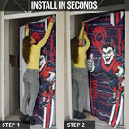 Melbourne Demons Door Cover Mascot Cartoon Football Illustration Style
