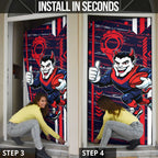 Melbourne Demons Door Cover Mascot Cartoon Football Illustration Style