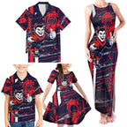 Melbourne Demons Family Matching Tank Maxi Dress and Hawaiian Shirt Mascot Cartoon Football Illustration Style