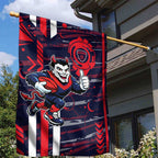 Melbourne Demons Garden Flag Mascot Cartoon Football Illustration Style