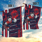 Melbourne Demons Garden Flag Mascot Cartoon Football Illustration Style