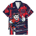 Melbourne Demons Hawaiian Shirt Mascot Cartoon Football Illustration Style