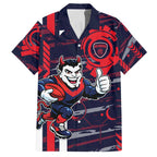 Melbourne Demons Hawaiian Shirt Mascot Cartoon Football Illustration Style
