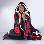 Melbourne Demons Hooded Blanket Mascot Cartoon Football Illustration Style