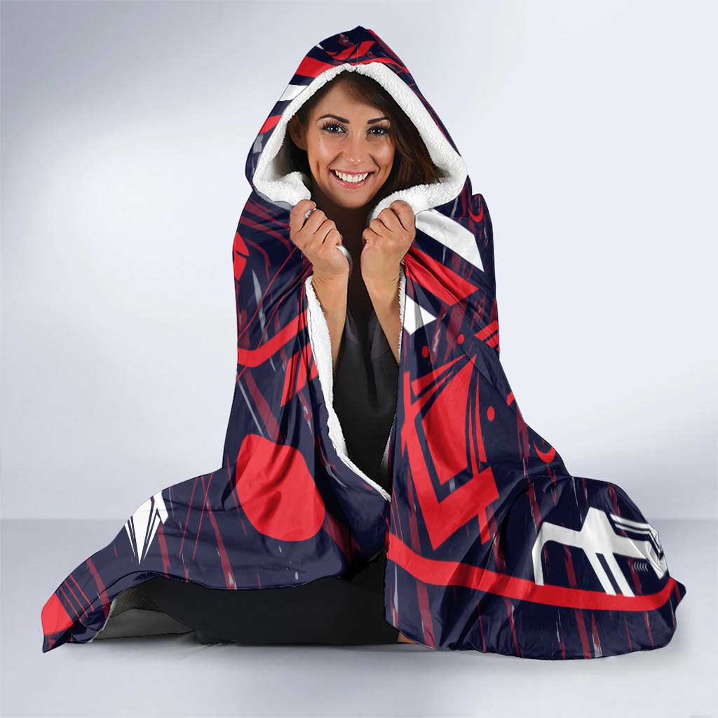 Melbourne Demons Hooded Blanket Mascot Cartoon Football Illustration Style