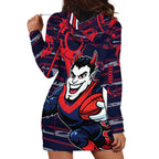 Melbourne Demons Hoodie Dress Mascot Cartoon Football Illustration Style