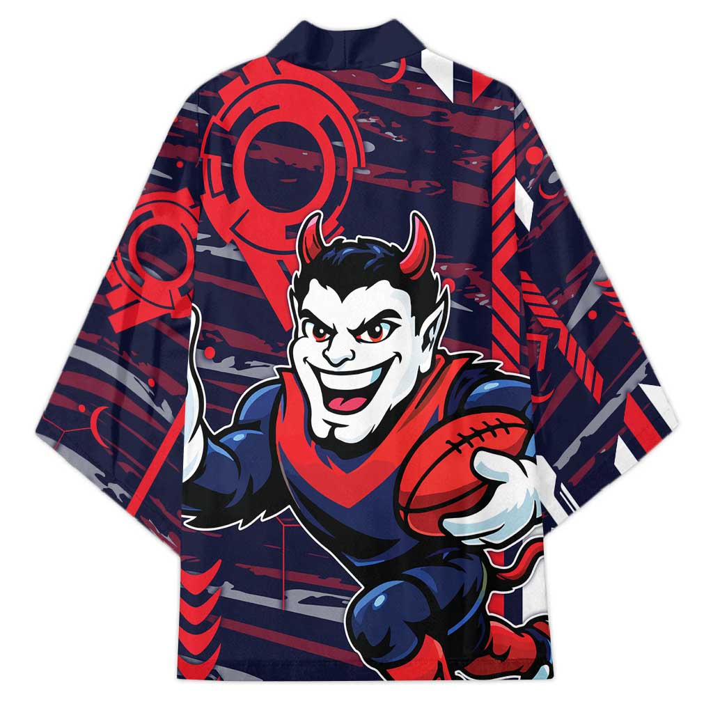 Melbourne Demons Kimono Mascot Cartoon Football Illustration Style