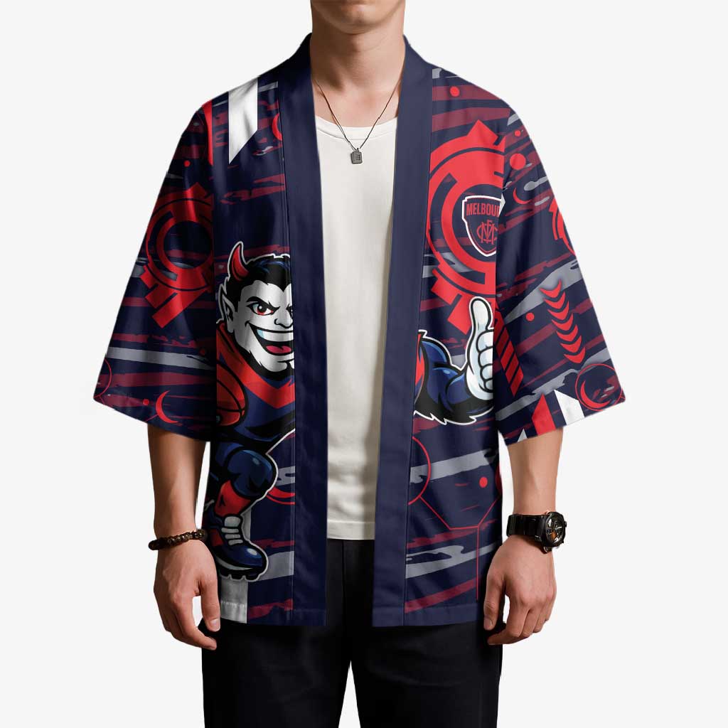 Melbourne Demons Kimono Mascot Cartoon Football Illustration Style