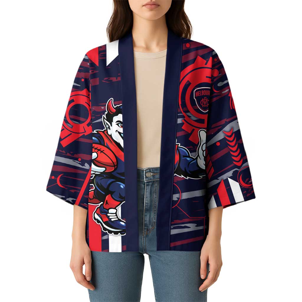 Melbourne Demons Kimono Mascot Cartoon Football Illustration Style